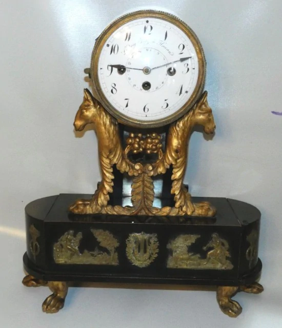 Empírové figurální hodiny Ludwig Kitz