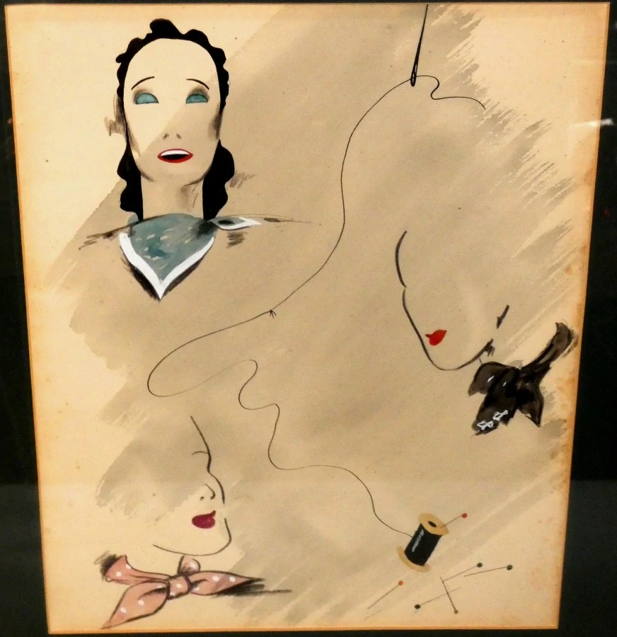 Obraz art deco reklamní kresba sig. Jindřich Krejča 1930