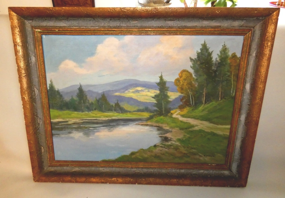 Obraz krajina sig.V. Novák