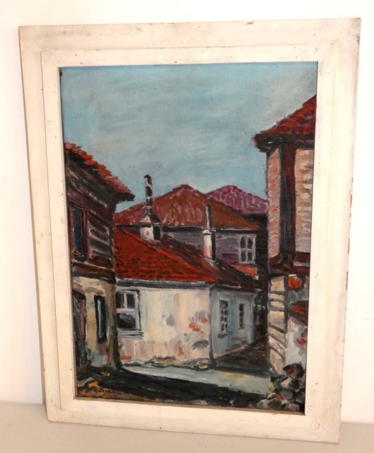 Obraz ulička signováno K.Zerník 60