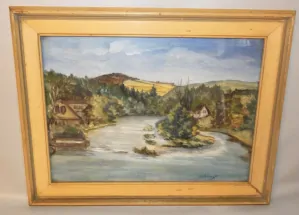 Obraz krajina signováno F. Horký