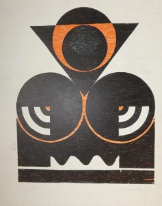 Serigrafie objekt signováno Klaus Staeck 1966