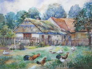Obraz statek signováno J.Hammerbauer