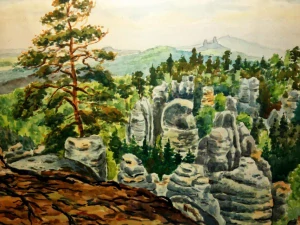 Obraz Pohled na hrad Trosky