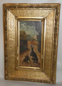 Obraz psi 19.století signováno