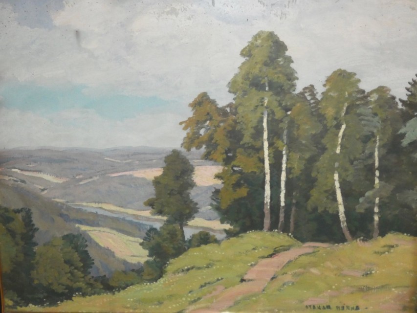 Obraz krajina signováno Otakar Hůrka