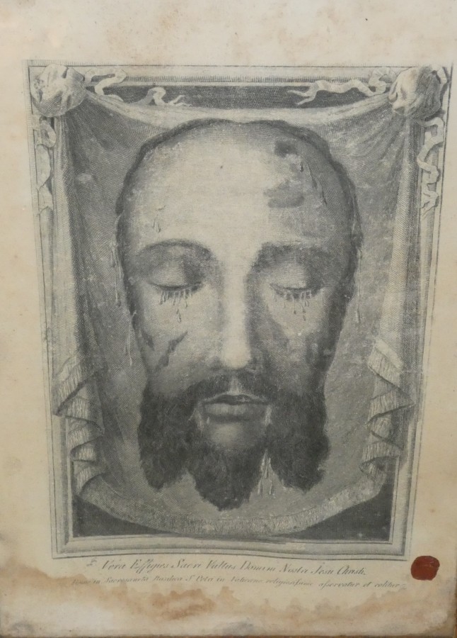 Obraz plačící Kristus papežská pečeť