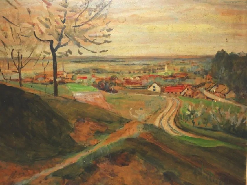 Obraz pohled na vesnici