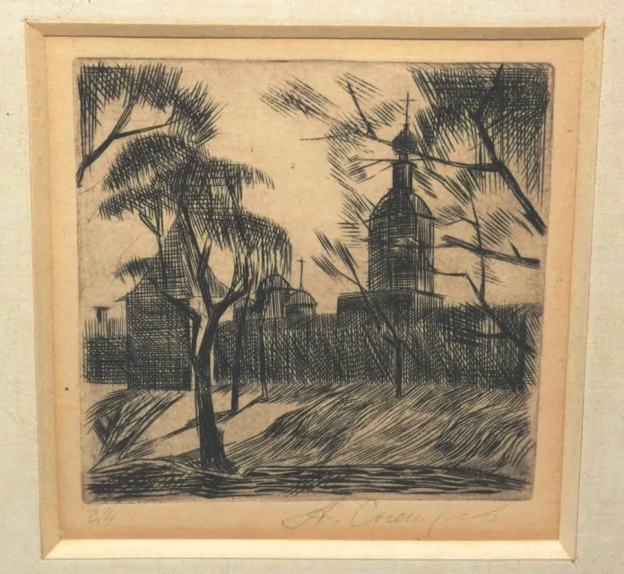 Obraz kostel signováno