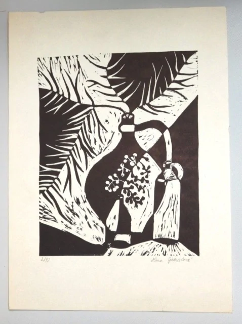 Zátiší signováno Hana Gabrielová