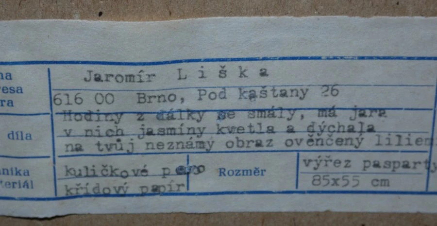 Obraz signováno Jaromír Liška