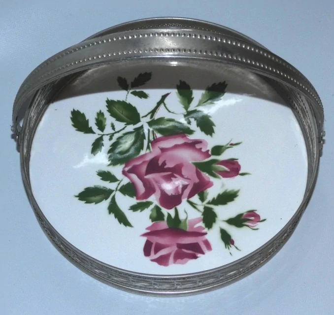 Podnos na ovoce s růží značeno