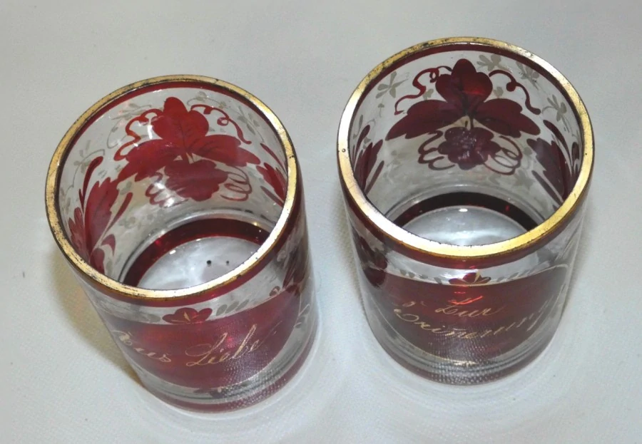 Párové sklenice 19.století