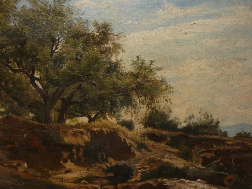 Obraz romantická krajina 19.století signováno Carl Millner