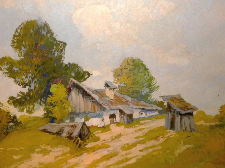 Obraz krajina signováno Ludva Dobeš