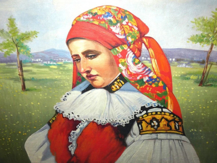 Obraz selka v kroji