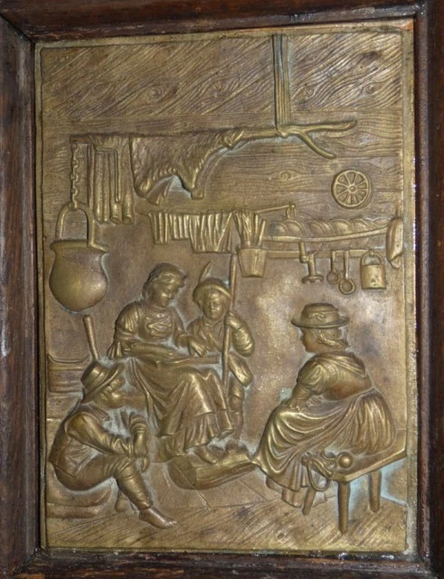 Párové romantické reliefy bronz 19.století