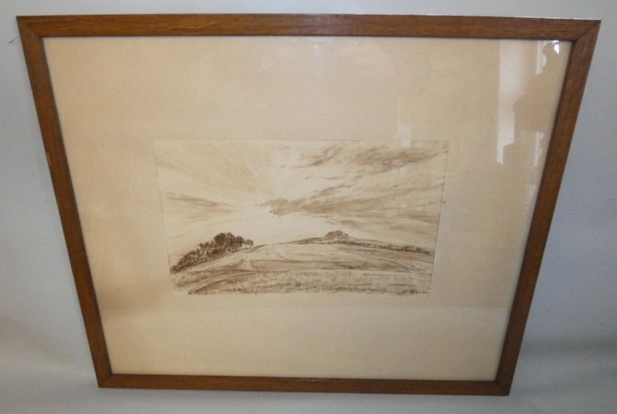 Obraz krajina signováno Karel Štika