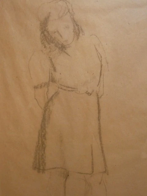 Obraz dívky signováno Oplt.