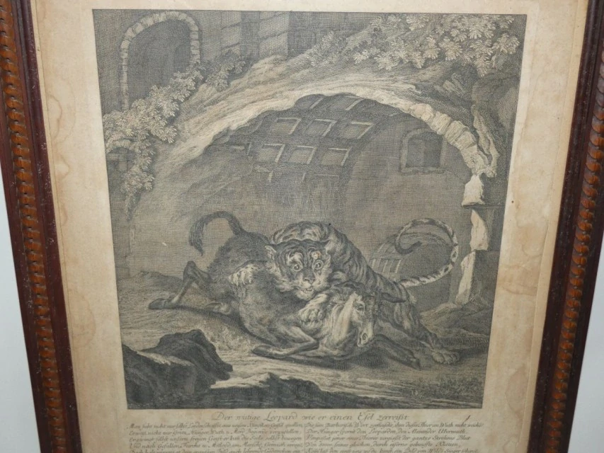 Obraz lovecká romantika sig.Johan Elias Ridinger 1698 - 1767