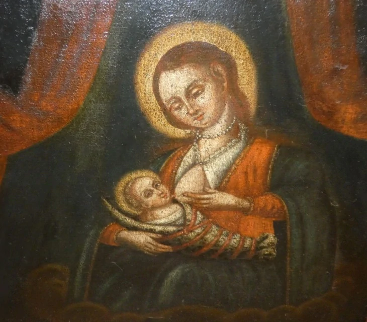 Obraz kojící Madony 19.století
