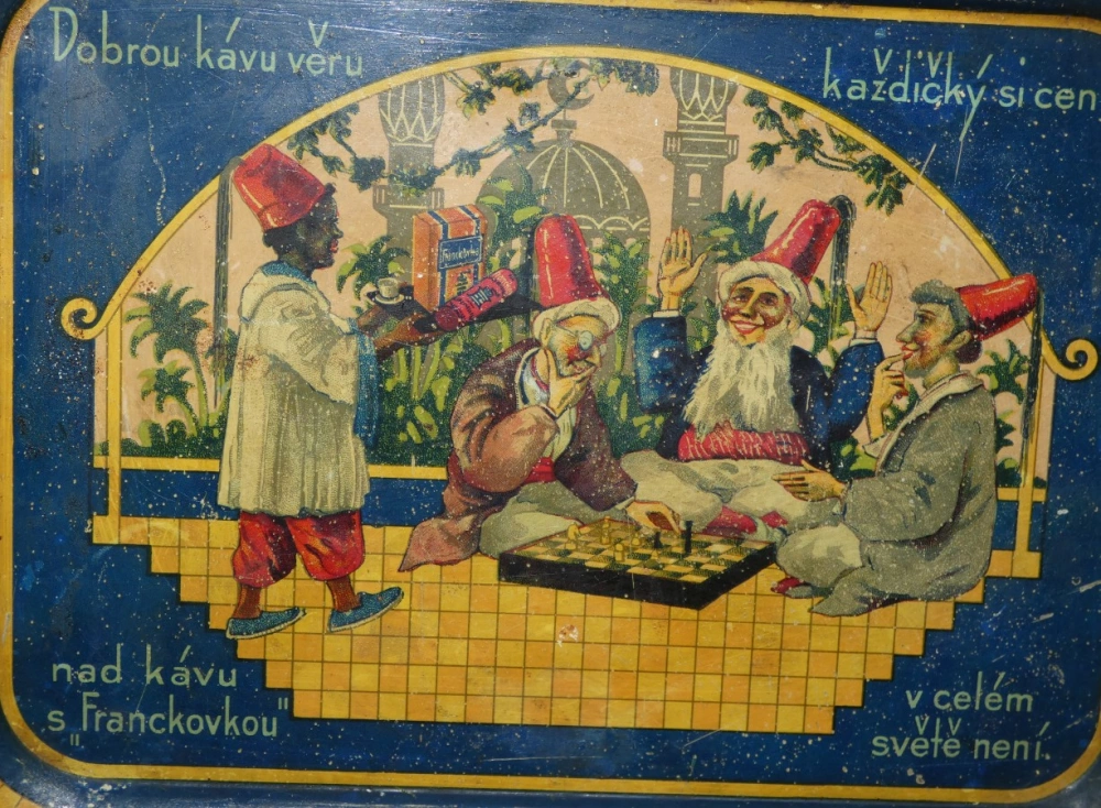 Reklamní tác Káva Frackovka
