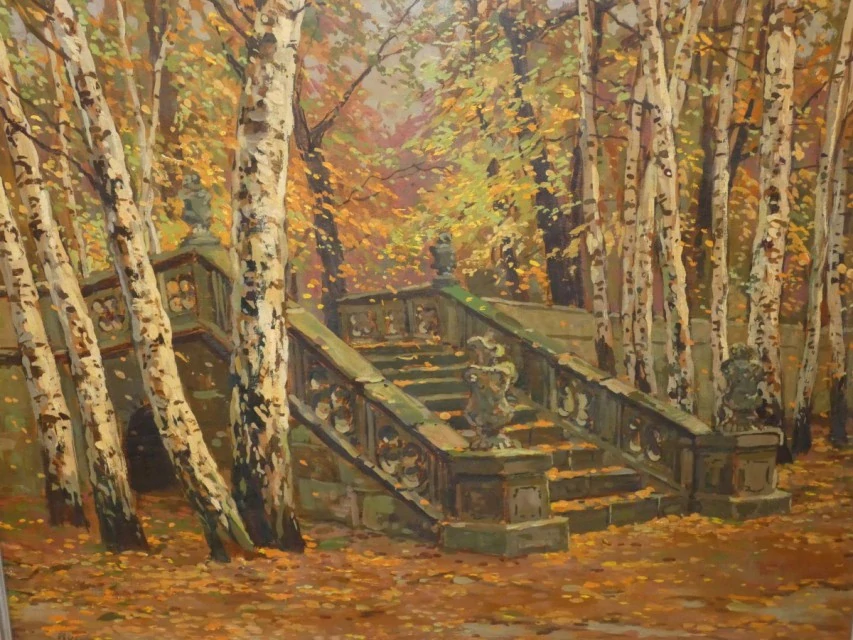 Obraz park signováno Josef Hurt