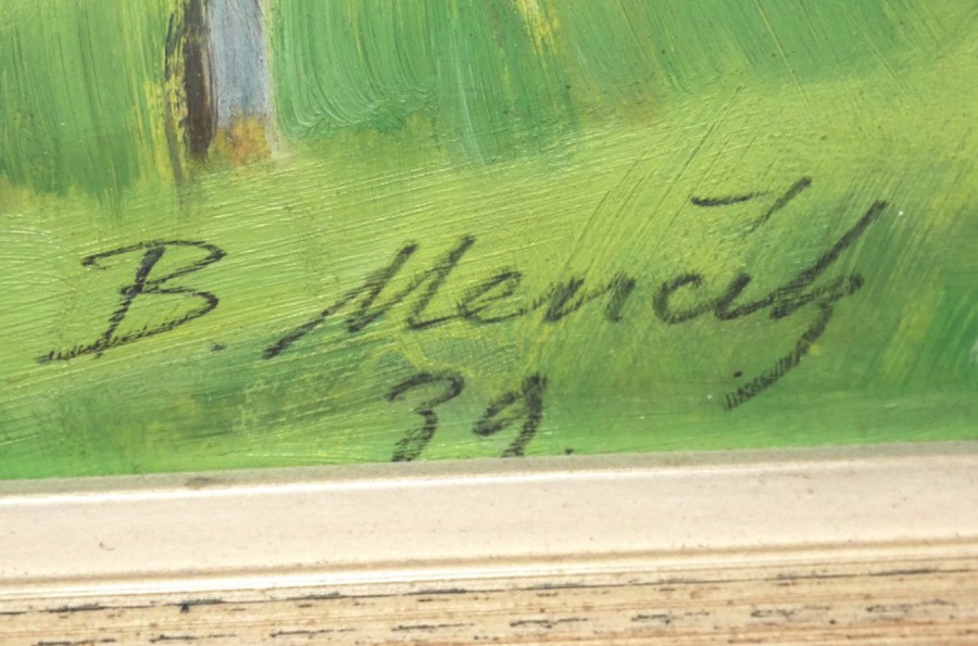 Obraz krajiny signováno Břetislav Menčík 39
