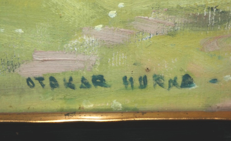 Obraz krajina signováno Otakar Hůrka