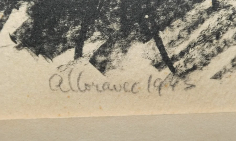 Grafika signováno Alois Moravec 1943