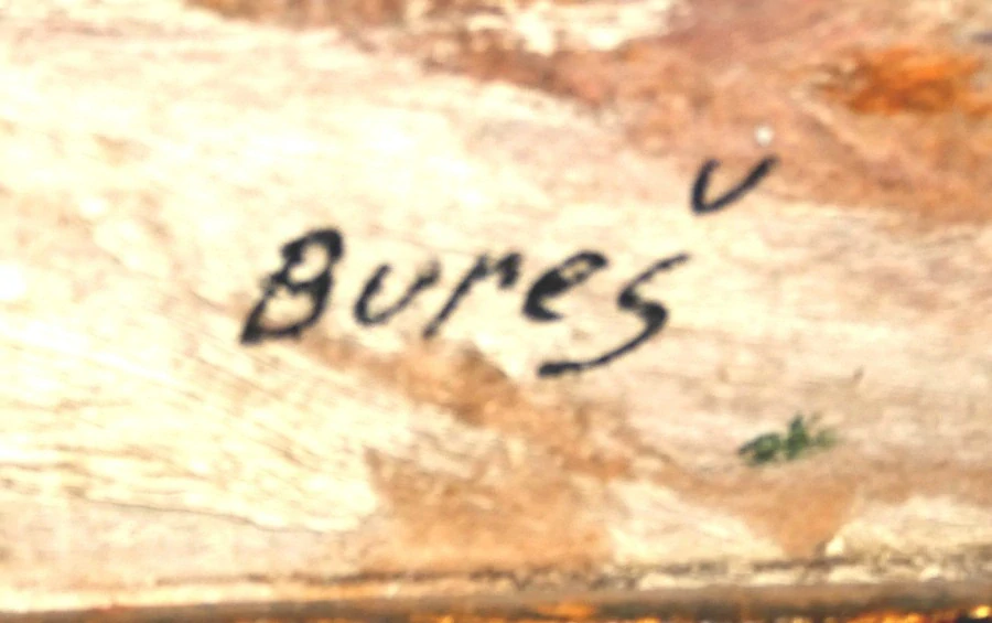 Obraz krajiny signováno Bureš