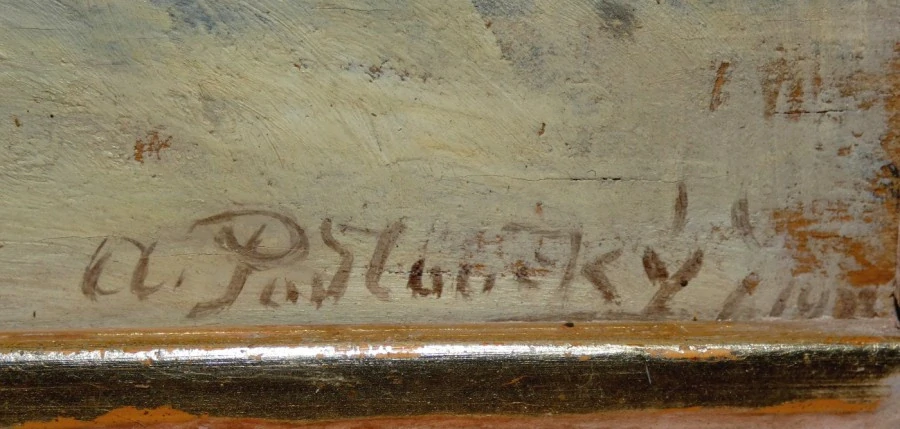 Obraz chalupy v Čermné u Kyšperka signováno