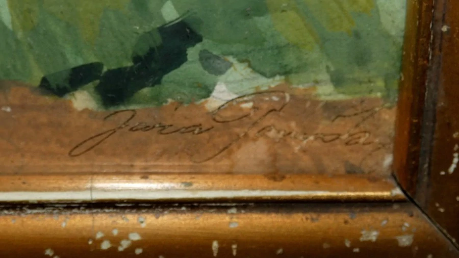 Obraz Krajina signováno Jaroslav Panuška
