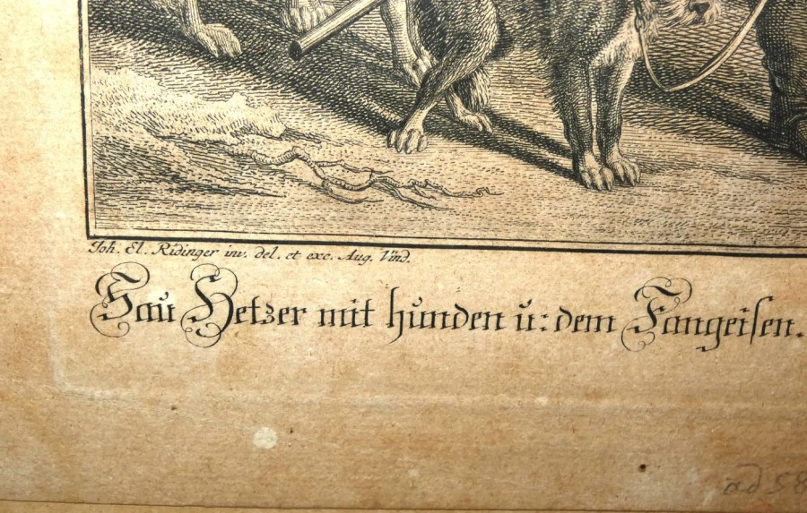 Obraz lovecká romantika sig.Johan Elias Ridinger 1698 - 1767