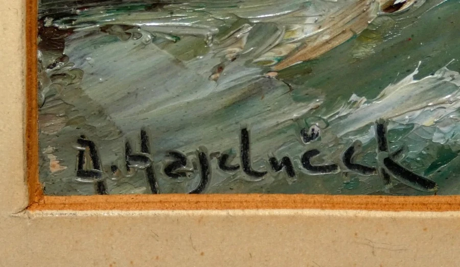 Obraz potok Morávka sig.Hajduček