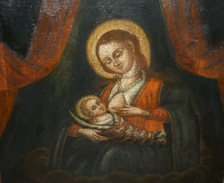 Obraz kojící Madony 19.století