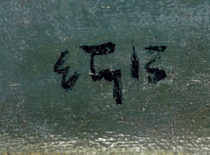Obraz cesta s povozem signováno Emil Tylš