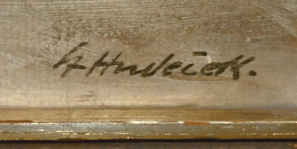 Obraz vrby signováno Stanislav Hudeček (1872 - 1947)