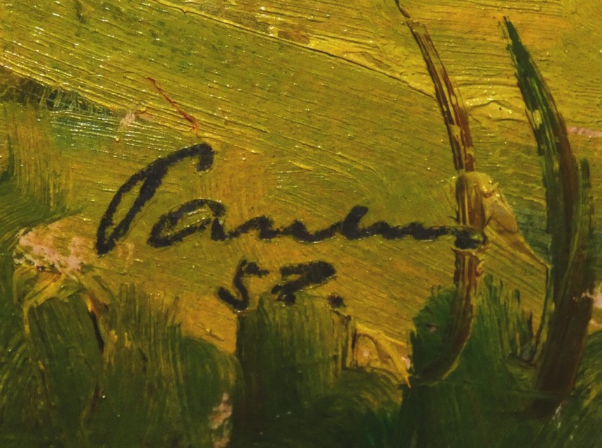 Obraz pohled na Hořice pod Krkonoší signováno Paulus