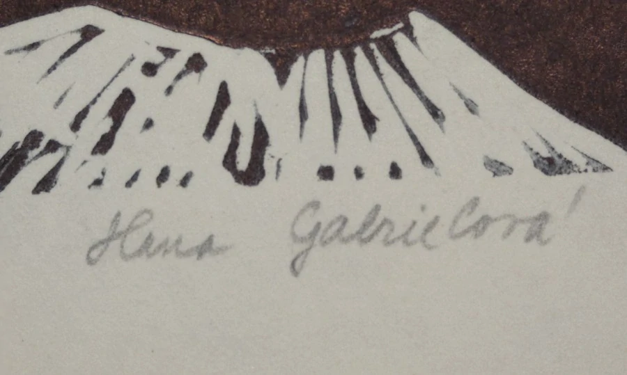 Zátiší signováno Hana Gabrielová