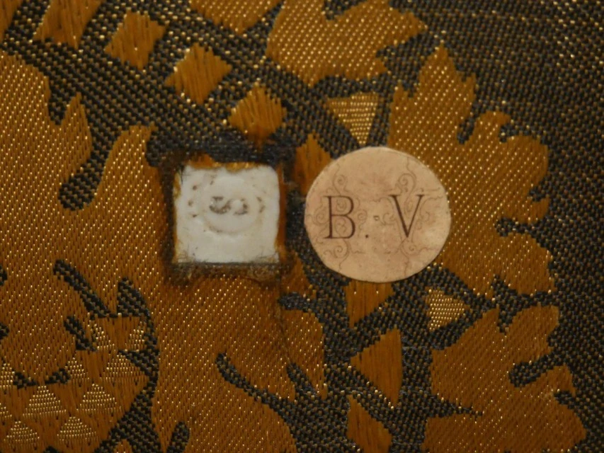 Secesní obraz dívka malba na porcelánu 1900