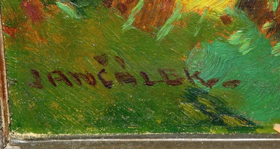 Obraz koupání signováno Cyril Jančálek 1891 - 1954