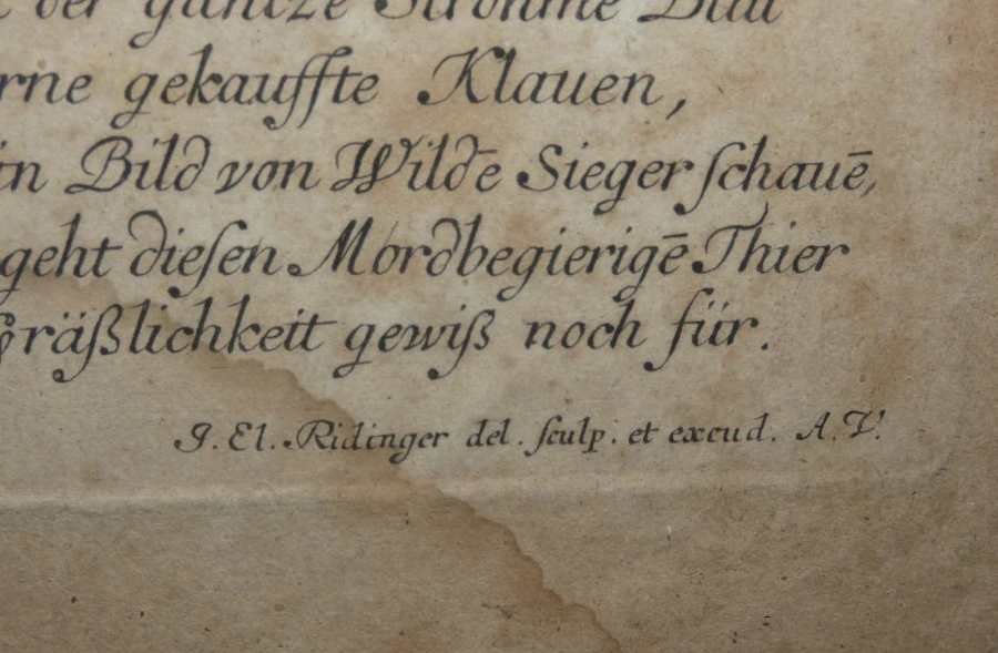 Obraz lovecká romantika sig.Johan Elias Ridinger 1698 - 1767