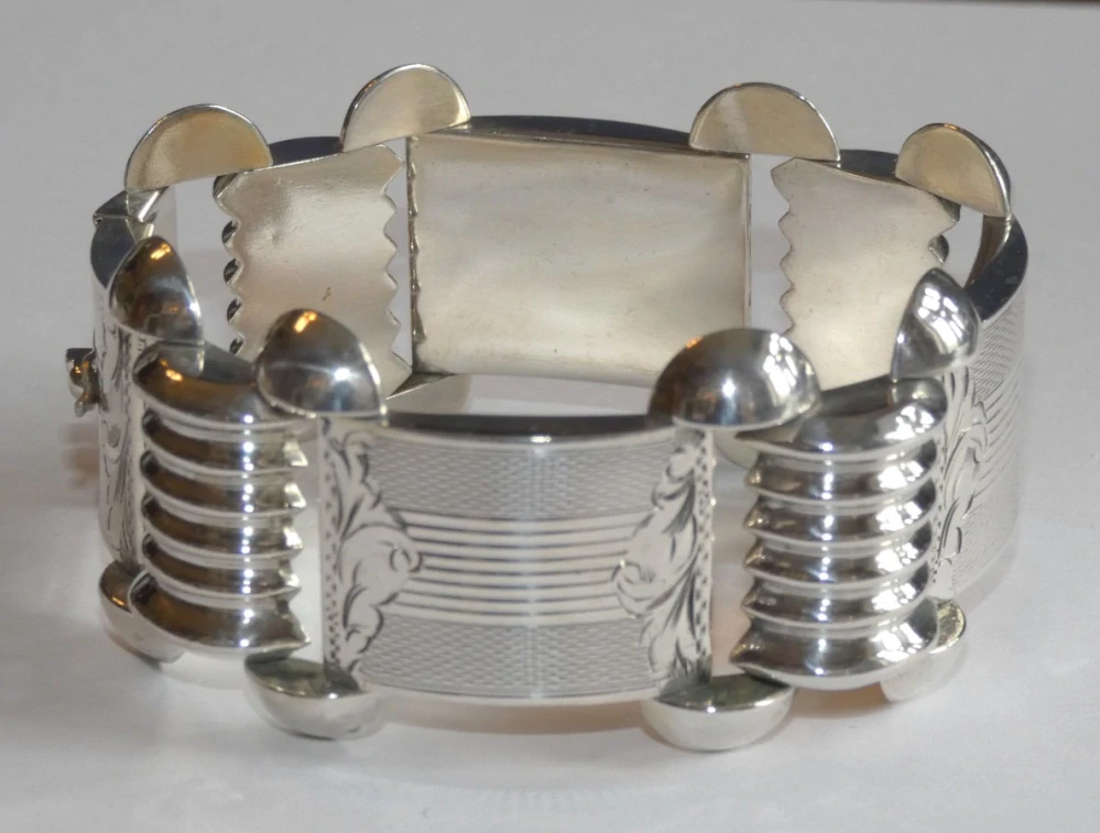 Art deco stříbrný náramek