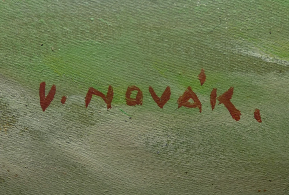Obraz krajina sig.V. Novák