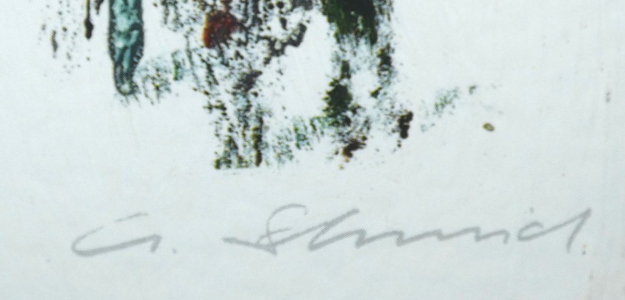 Obraz stanové městečko (Zeltstadt) signováno G. Strnad