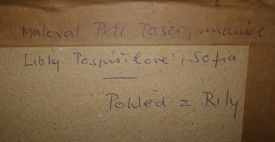 Obraz pohled z Rily signováno Petr Tašev