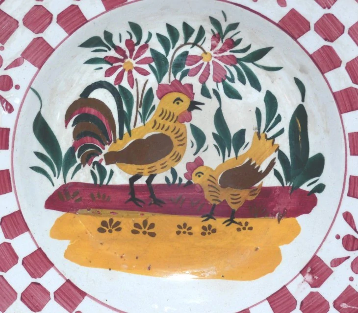 Talíř art deco kohout