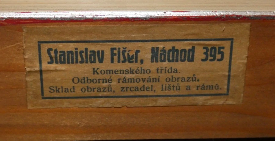 Obraz cesta s povozem signováno Emil Tylš