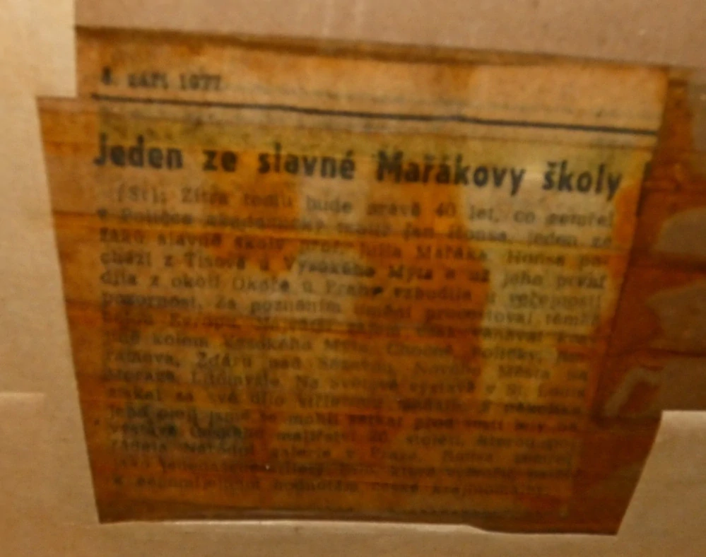 Obraz chaloupky signováno Jan Honsa ( 1876 - 1937)